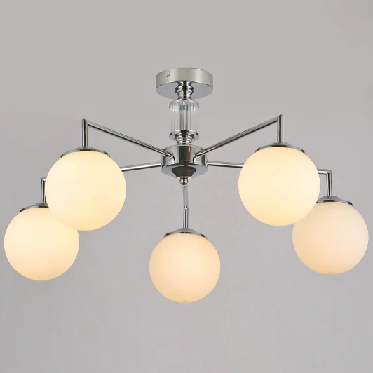 IL0064-5C-79 CR Потолочная люстра на штанге ILLUMICO IL0064-5C-79 CR (220V, шар)