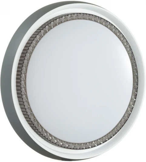 7644/DL Настенно-потолочный светильник Sonex Rahig 7644/DL пластик/белый/серый LED 48Вт 4000К D425 IP43