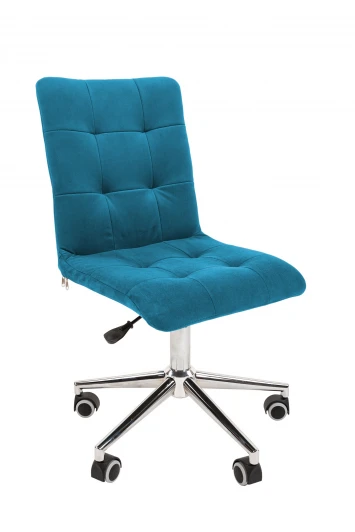 Chairman 030 хром Офисное кресло Chairman 030 Россия ткань Т-75 бирюзовый, хром, без подлокотников