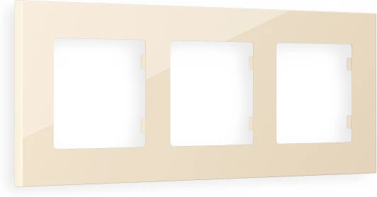 AF250303 Рамка Ambrella Volt ALFA Qubi (Бежевый глянец) 3-ая AF250303