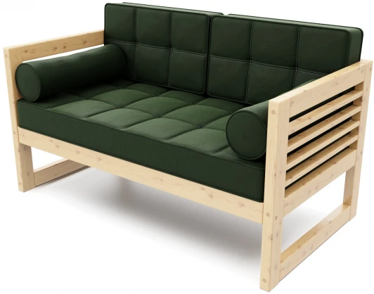 21895 Диван Arsko прямой Сега М сосна велюр зеленый