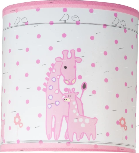 Shade B giraffe Абажур детский Donolux Baby, белый с розовым