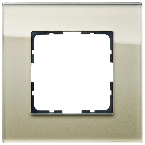 G1001GG Рамка на 1 пост (шампань) Jasmart G-Glass G1001GG