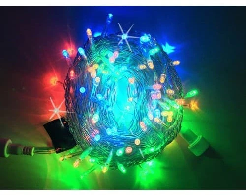 RL-S10CF-24V-T/V Гирлянда светодиодная фиолетовая с мерцанием 24B, 100 LED, провод прозрачный, IP54 RL-S10CF-24V-T/V Rich LED