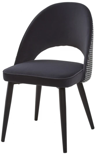 C1228FBLACK Обеденный стул M-City FLAVOUR BLACK, велюр