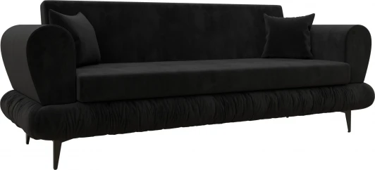 122329 Диван-книжка Лига-045 (Черный/Велюр) Лига Диванов арт.122329