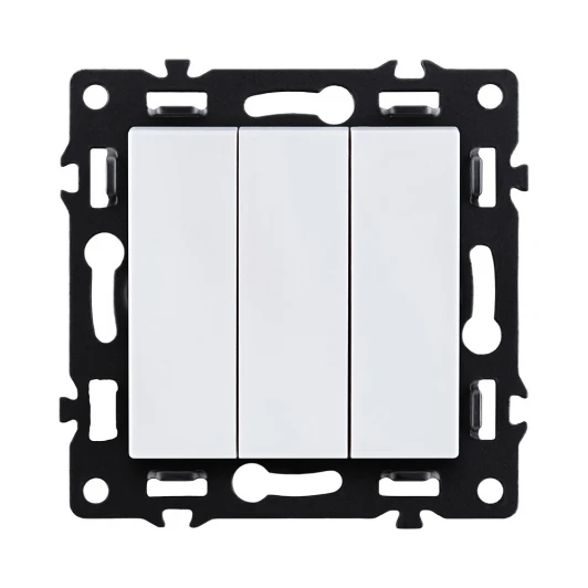 AS-710WH Выключатель трехклавишный (белый) Kollinger Asthetik AS-710WH