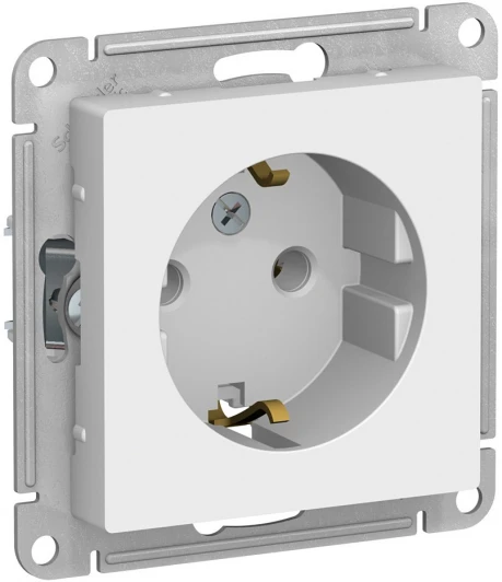 ATN000143 Розетка встраиваемая с заземлением (белый) Systeme Electric AtlasDesign ATN000143