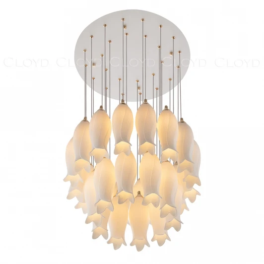 11235 Потолочная люстра каскадная Cloyd Argana 11235 (цветы, птички)