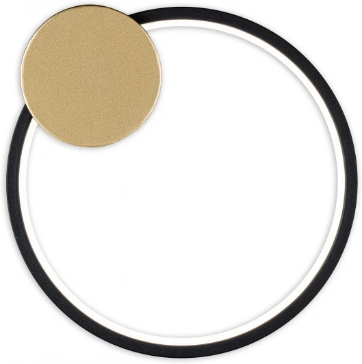 10263/1LED Настенный светодиодный светильник Escada Figures 10263/1LED 15Вт, 1040Лм, 4500К, Ra>80, металл/силикон, черный (220V, кольцо)