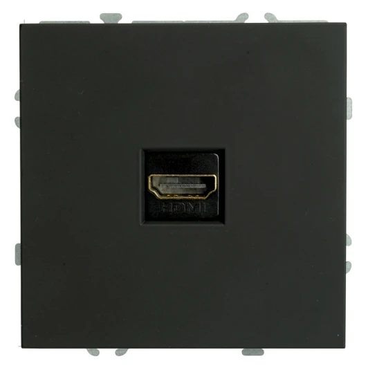 50171 Розетка HDMI (черный уголь, soft touch) Stekker Эмили 50171