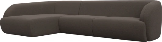 124714L Диван угловой Лига-041 левый угол (Коричневый/Рогожка) Лига Диванов арт.124714L