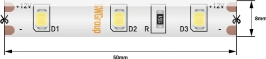 SWG260-12-4.8-WW-65 Светодиодная лента SWG SWG260-12-4.8-WW-65