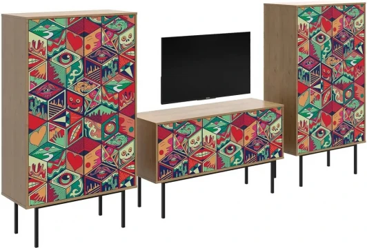 599566 Композиция Boho Color 3 ОГОГО (арт.599566), (ЛДСП/Дуб Корбридж)