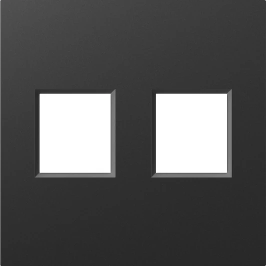 DE86930 Накладка 2-я для розеток RJ45,TV,SAT, матовый карбон Donel A07 DE86930