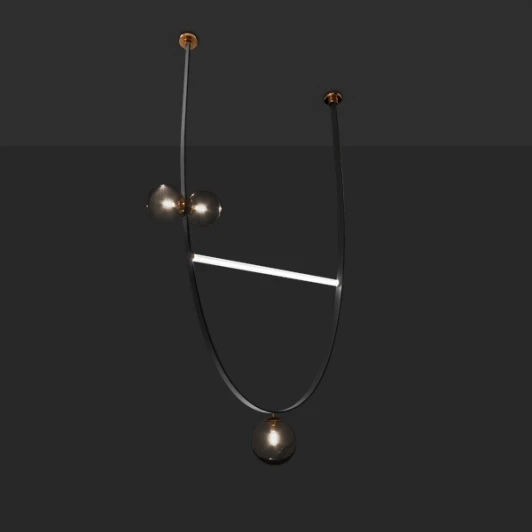fabius01 Подвесной светильник ImperiumLoft FABIUS H200 Black fabius01 (213819-23)