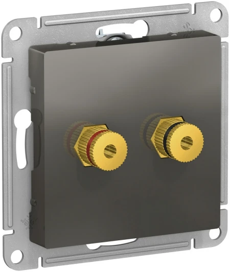 ATN000987 Акустическая розетка встраиваемая двойная (сталь) Systeme Electric AtlasDesign ATN000987