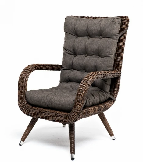 YH-C1910W brown "Толедо" кресло плетеное с подушками, цвет коричневый 4SIS арт.УТ-00003067