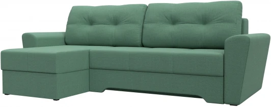 124449L Диван угловой Амстердам левый угол (Зеленый/Рогожка) Лига Диванов арт.124449L