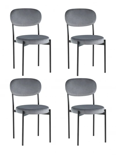 УТ000037769 Стул Stool Group Бриф NEW велюр серый 4 шт УТ000037769