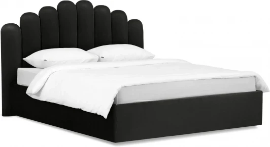 517613 Кровать Queen Sharlotta 1600 Lux ОГОГО (арт.517613), (Ткань/Черный)