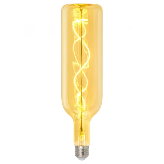 LED-SF21-5W/SOHO/E27/CW GOLDEN GLS77GO Лампа светодиодная филаментная, золотистая колба, спиральный филамент Uniel Soho LED-SF21-5W/SOHO/E27/CW GOLDEN GLS77GO
