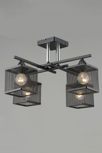 000066047 Потолочная люстра на штанге Мелодия Света SL1N SL8432-4 BK+CR 000066047