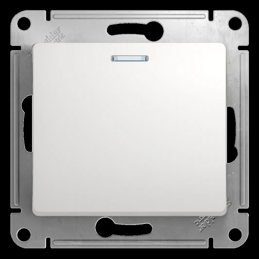 GSL000163 Выключатель встраиваемый одноклавишный с подсветкой (белый) Systeme Electric GSL000163