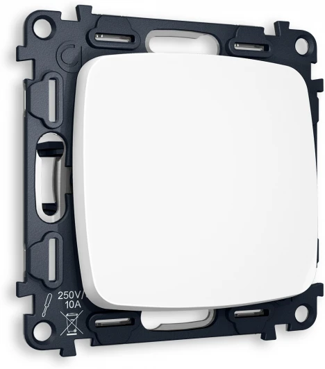 MO121030 Комплект механизма Ambrella Volt 1-клавишного перекрестного выключателя OMEGA MO121030 Белый матовый QUANT