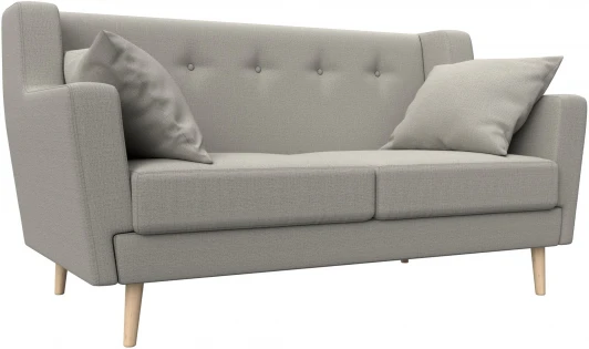 123757 Диван кухонный прямой Брайтон 2 (Бежевый/Рогожка) Лига Диванов арт.123757