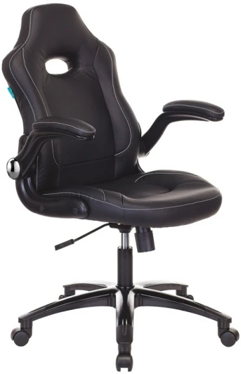 VIKING-1N/BLACK Кресло игровое Zombie VIKING-1N черный эко.кожа крестовина пластик