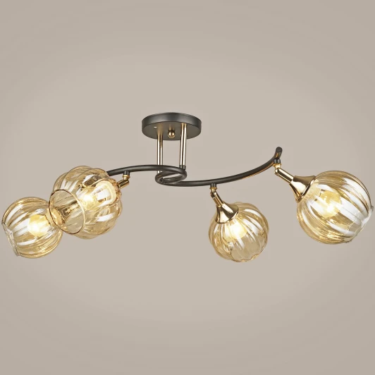 04236-0.3-04 BK+FGD Потолочная люстра на штанге Reluce 04236-0.3-04 BK+FGD (220V)