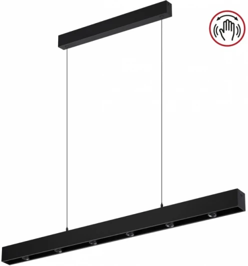 359305 Подвесной светильник Novotech Fermo 359305 черный, диммируемый со сменой цв.температуры (сенсор) LED 15W/30W 4000К/2700,4000,6000K 220V (сенсорный выключатель, на проводе)
