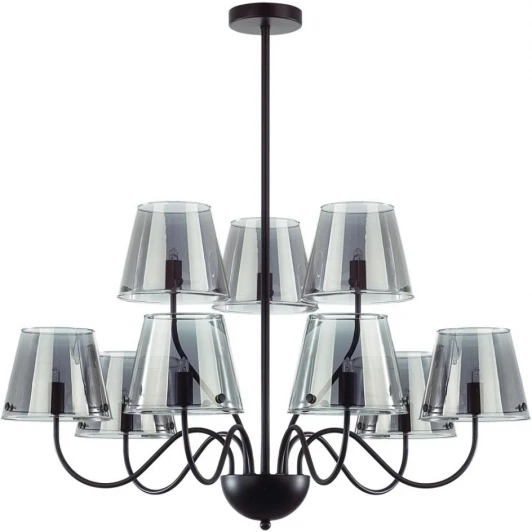 6570/9C Потолочная люстра ярусная на штанге Lumion Smoky 6570/9C черный/дымчатый/металл/стекло G9 9*20W 220V