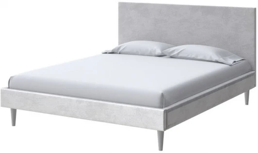 2022734 PROxSON Кровать Claro (Ткань: Велюр Teddy Стальной) 90x200