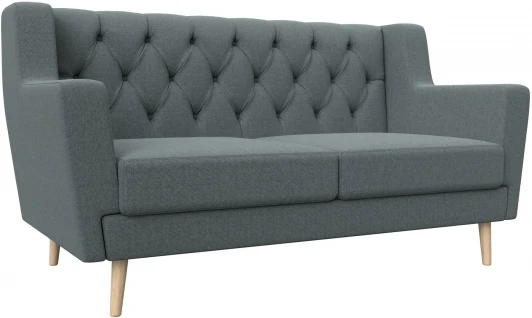 122448 Диван кухонный прямой Брайтон 2 Люкс (Серый/Рогожка) Лига Диванов арт.122448