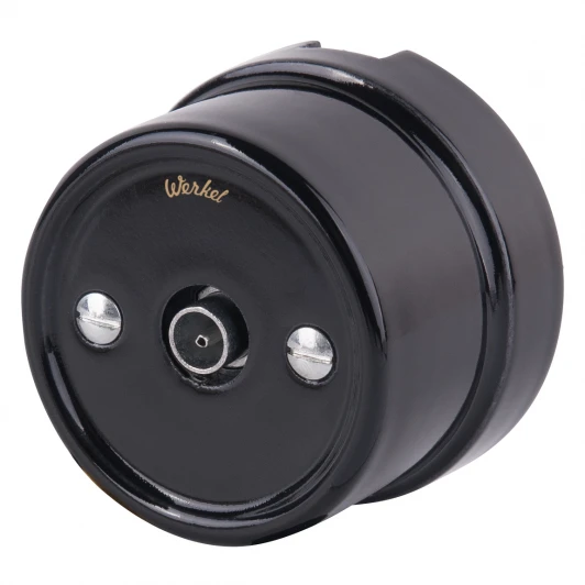 W5683008 ТВ розетка (черный) Ретро W5683008 (a051449)