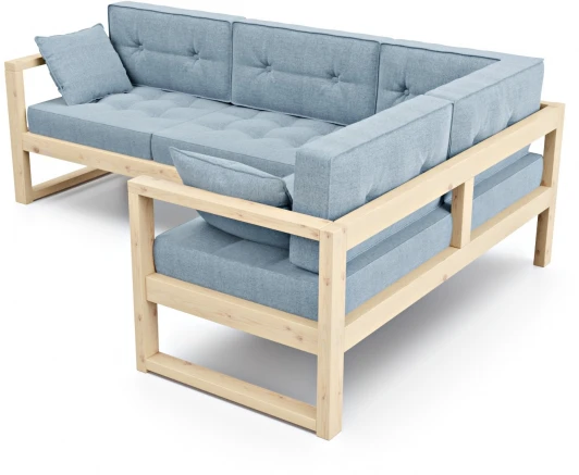 19705 Диван Arsko Астер У сосна голубая рогожка