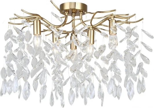 2180/05/06C Потолочная люстра Stilfort Ramo 2180/05/06C (220V, хрусталь, листья, ветки)