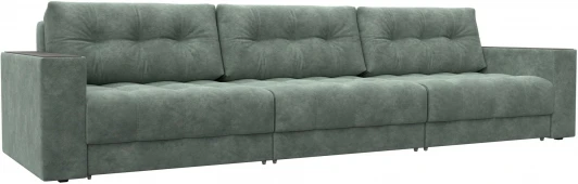 128429 Диван прямой с декором Лига-049 НПБ Лонг Лига Диванов (Велюр) арт.128429