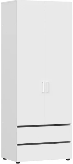 536241 Шкаф Woodville двухстворчатый Валенсия белый текстурный 536241