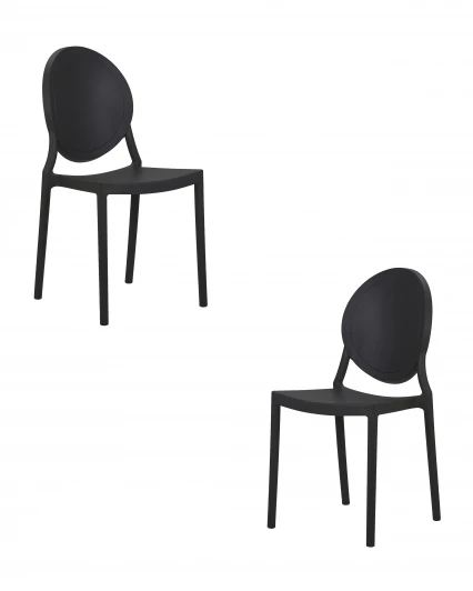 LMZL-PP712-N2_B-P_black Набор 2 шт Стул обеденный DOBRIN ALBERT (цвет чёрный) LMZL-PP712-N2_B-P_black Dobrin D0000000000000013370