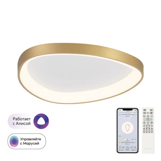 CL756A142 Потолочный светильник светодиодный Citilux Genka CL756A142 Золото Смарт