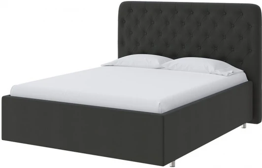 1912066 PROxSON Кровать Classic Large (Ткань: Велюр Forest 520 Темно-серый) 80x190