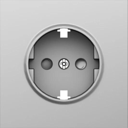 DS22037 Накладка для розетки Schuko с заземлением, со шторками 16A 250 В~, сталь Donel S08 DS22037