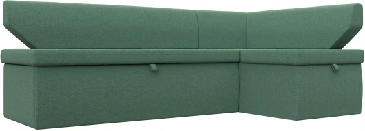 125897 Диван кухонный угловой Омура правый угол (Зеленый/Рогожка) Лига Диванов арт.125897