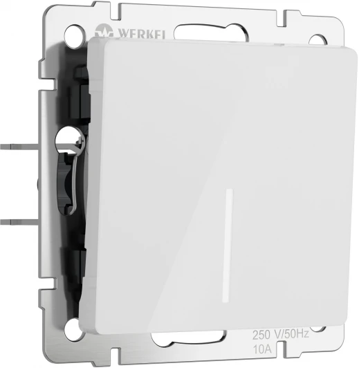 W1112141 Выключатель одноклавишный проходной с подсветкой (белый акрил) Werkel W1112141 (a064001)