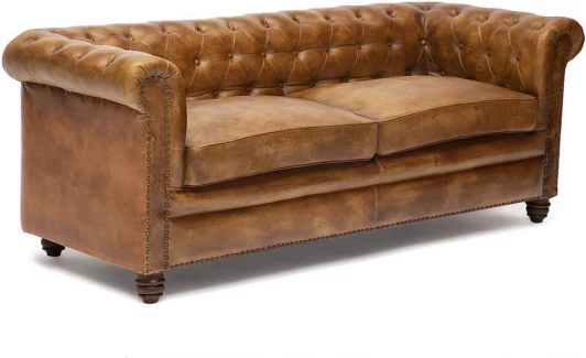 10306 Диван 3-х местный Secret De Maison CHESTER ( mod. 1175T ) Античный светлый (кожа буйвола)