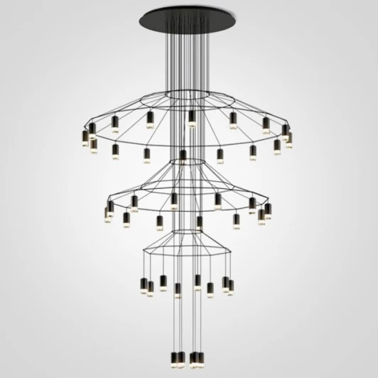 40.1639-0 Подвесная люстра Vibia Wireflow Chandelier 0378 Led Suspension 42 Lamp ImperiumLoft 40.1639-0 (75393-22)
