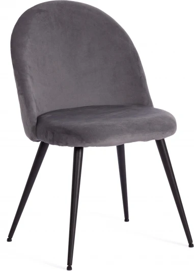 20078 Обеденный стул Tetchair MONRO (Металл,Вельвет/Серый,Черный) 20078